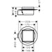 Hansgrohe Raindrain Spot Complete Set Point Drain 150/150 Tileable Rear Cover - Brushed Stainless Steel - Unbeatable Bathrooms