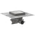 Hansgrohe Raindrain Spot Plus Complete Set Point Drain 150/150 with Height Adjustable Frame and Tileable Rear Cover - Brushed Stainless Steel - Unbeatable Bathrooms