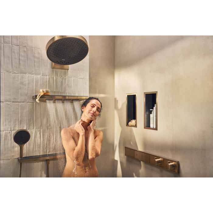 Hansgrohe Rainfinity Shoulder Shower 500 1Jet with Shower Shelf - Unbeatable Bathrooms