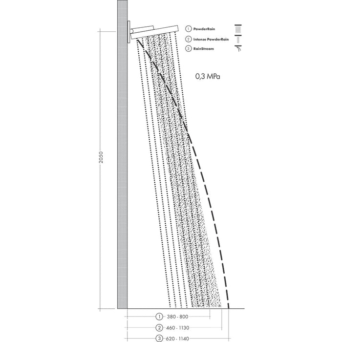 Hansgrohe Rainfinity Overhead Shower 250 3Jet with Wall Connector - Unbeatable Bathrooms