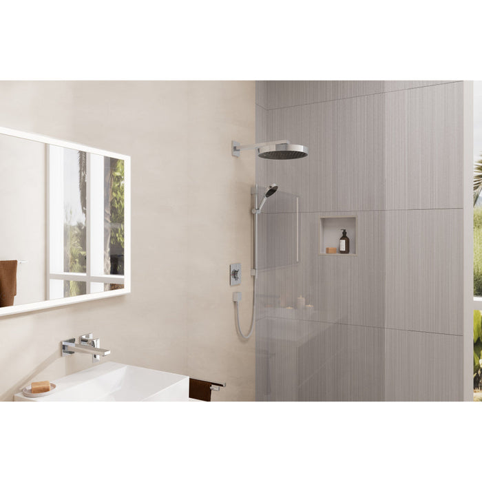 Hansgrohe Rainfinity Shower Set 130 3Jet Ecosmart with Shower Bar S Puro 65 cm, Push Slider and Designflex Textile Shower Hose 160 cm - Unbeatable Bathrooms