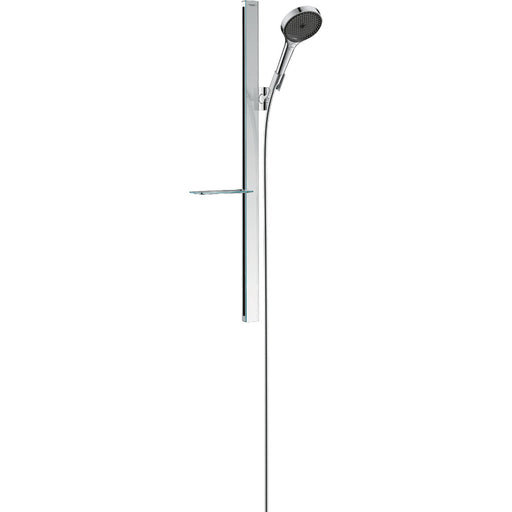 Hansgrohe Rainfinity Shower Set 130 3Jet with Shower Bar 90 cm and Shelf - Chrome - Unbeatable Bathrooms