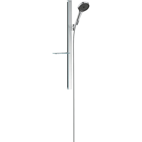 Hansgrohe Rainfinity Shower Set 130 3Jet with Shower Bar 90 cm and Shelf - Chrome - Unbeatable Bathrooms