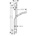 Hansgrohe Rainfinity Shower Set 130 3Jet with Shower Bar S Puro 65 cm, Push Slider and Designflex Textile Shower Hose 160 cm - Unbeatable Bathrooms