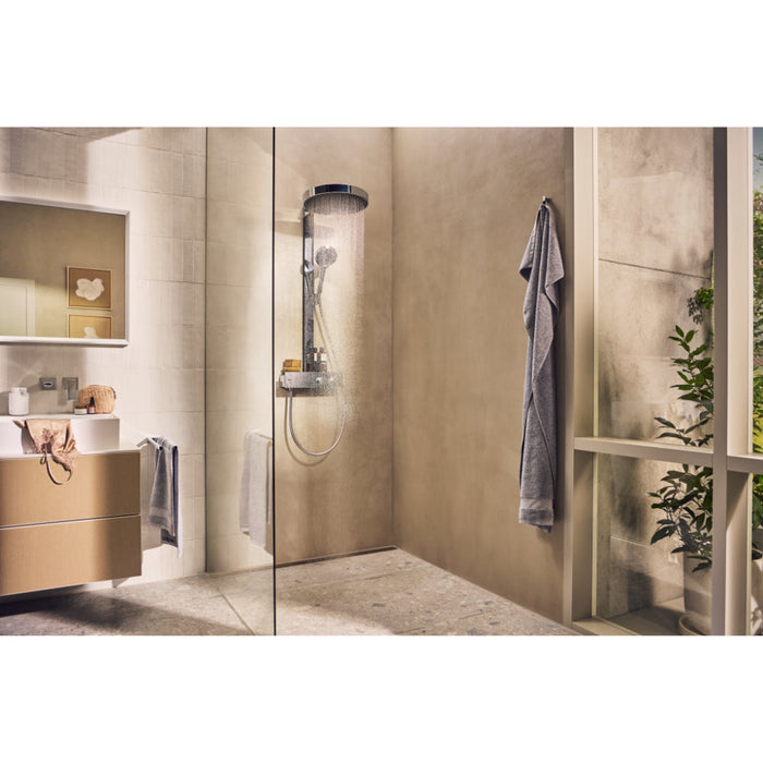 Hansgrohe Rainfinity Showerpipe 360 1Jet with Showertablet 350 - Unbeatable Bathrooms