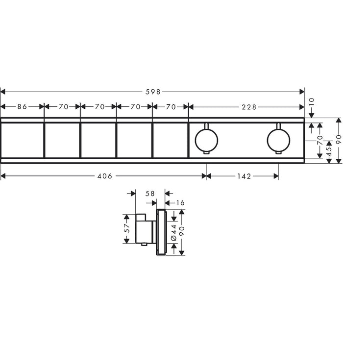 Hansgrohe Rainselect Thermostat For Concealed Installation For 4 Functions - Unbeatable Bathrooms