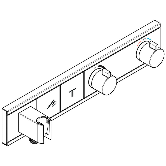 Hansgrohe Rainselect Thermostatic Mixer For Concealed Installation For 2 Outlets - Unbeatable Bathrooms