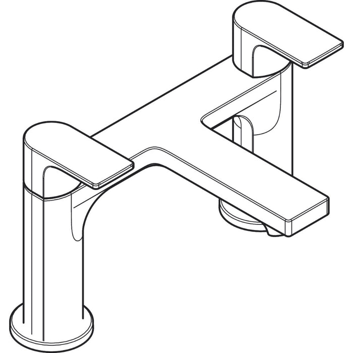 Hansgrohe Rebris E 2-Hole Rim Mounted Bath Mixer - Unbeatable Bathrooms