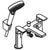Hansgrohe Rebris E 2-Hole Rim Mounted Bath Mixer with Diverter Valve and Vernis Blend Hand Shower Vario - Unbeatable Bathrooms