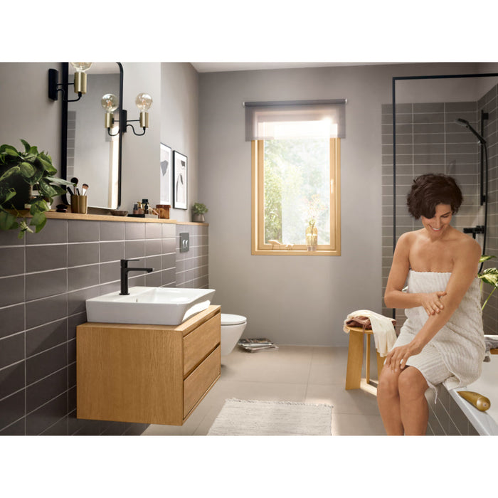 Hansgrohe Rebris E Single Lever Basin Mixer 110 Coolstart Ecosmart+ with Pop-Up Waste Set - Unbeatable Bathrooms