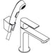 Hansgrohe Rebris E Single Lever Basin Mixer 110 with Bidette Hand Shower and Shower Hose 160 cm Without Waste Set - Chrome - Unbeatable Bathrooms