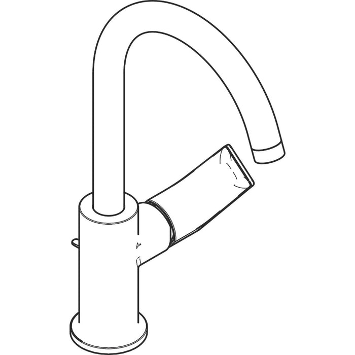 Hansgrohe Rebris E Single Lever Basin Mixer 210 with Swivel Spout and Pop-Up Waste Set - Unbeatable Bathrooms