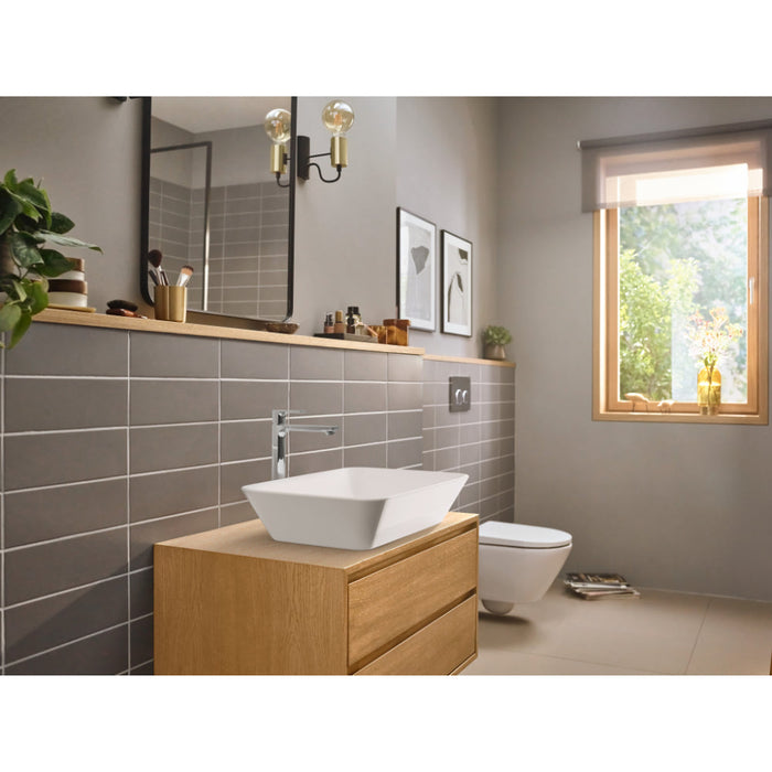 Hansgrohe Rebris E Single Lever Basin Mixer 240 Coolstart Ecosmart+ For Washbowls with Pop-Up Waste Set - Unbeatable Bathrooms