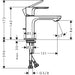 Hansgrohe Rebris E Single Lever Basin Mixer 80 Coolstart with Pop-Up Waste Set - Unbeatable Bathrooms
