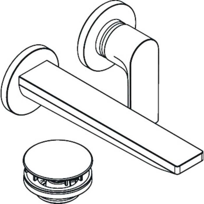 Hansgrohe Rebris E Single Lever Basin Mixer For Concealed Installation Wall-Mounted with Spout 20 cm - Unbeatable Bathrooms