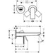 Hansgrohe Rebris E Single Lever Basin Mixer For Concealed Installation Wall-Mounted with Spout 20 cm - Unbeatable Bathrooms