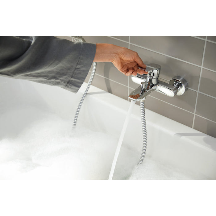 Hansgrohe Rebris E Single Lever Bath Mixer For Exposed Installation - Unbeatable Bathrooms