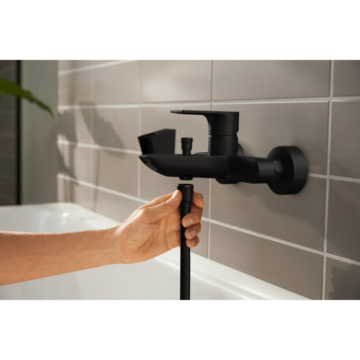Hansgrohe Rebris E Single Lever Bath Mixer For Exposed Installation - Unbeatable Bathrooms