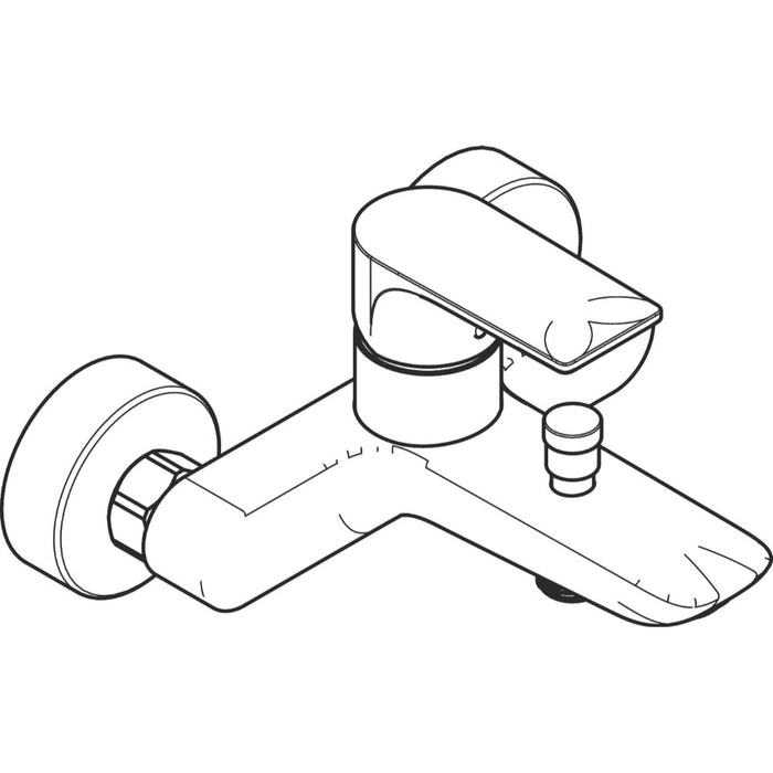 Hansgrohe Rebris E Single Lever Bath Mixer For Exposed Installation - Unbeatable Bathrooms