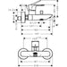 Hansgrohe Rebris E Single Lever Bath Mixer For Exposed Installation - Unbeatable Bathrooms