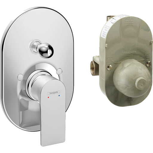 Hansgrohe Rebris E Single Lever Bath Mixer Set For Concealed Installation - Unbeatable Bathrooms