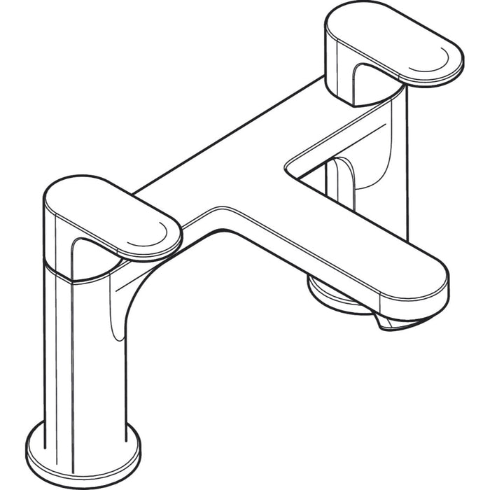 Hansgrohe Rebris S 2-Hole Rim Mounted Bath Mixer - Unbeatable Bathrooms
