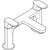 Hansgrohe Rebris S 2-Hole Rim Mounted Bath Mixer - Unbeatable Bathrooms