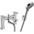 Hansgrohe Rebris S 2-Hole Rim Mounted Bath Mixer with Diverter Valve and Vernis Blend Hand Shower Vario - Unbeatable Bathrooms