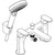 Hansgrohe Rebris S 2-Hole Rim Mounted Bath Mixer with Diverter Valve and Vernis Blend Hand Shower Vario - Unbeatable Bathrooms