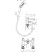 Hansgrohe Rebris S 2-Hole Rim Mounted Bath Mixer with Diverter Valve and Vernis Blend Hand Shower Vario - Unbeatable Bathrooms