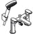 Hansgrohe Rebris S 2-Hole Rim Mounted Bath Mixer with Diverter Valve and Vernis Blend Hand Shower Vario - Unbeatable Bathrooms