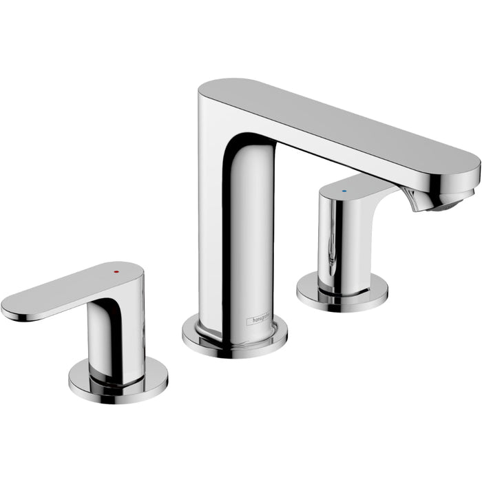 Hansgrohe Rebris S 3-Hole Basin Mixer 110 with Pop-Up Waste Set - Chrome - Unbeatable Bathrooms