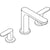 Hansgrohe Rebris S 3-Hole Basin Mixer 110 with Pop-Up Waste Set - Chrome - Unbeatable Bathrooms