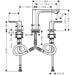 Hansgrohe Rebris S 3-Hole Basin Mixer 110 with Pop-Up Waste Set - Chrome - Unbeatable Bathrooms