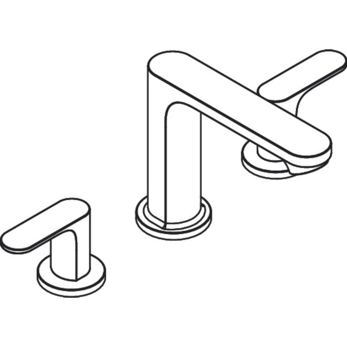 Hansgrohe Rebris S 3-Hole Basin Mixer 110 with Pop-Up Waste Set - Chrome - Unbeatable Bathrooms