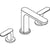 Hansgrohe Rebris S 3-Hole Basin Mixer 110 with Pop-Up Waste Set - Chrome - Unbeatable Bathrooms
