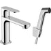 Hansgrohe Rebris S Single Lever Basin Mixer 110 with Bidette Hand Shower and Shower Hose 160 cm Without Waste Set - Unbeatable Bathrooms