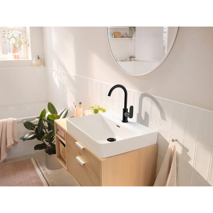 Hansgrohe Rebris S Single Lever Basin Mixer 210 with Swivel Spout and Pop-Up Waste Set - Unbeatable Bathrooms