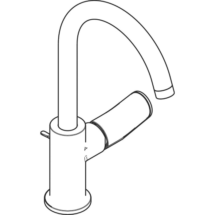 Hansgrohe Rebris S Single Lever Basin Mixer 210 with Swivel Spout and Pop-Up Waste Set - Unbeatable Bathrooms
