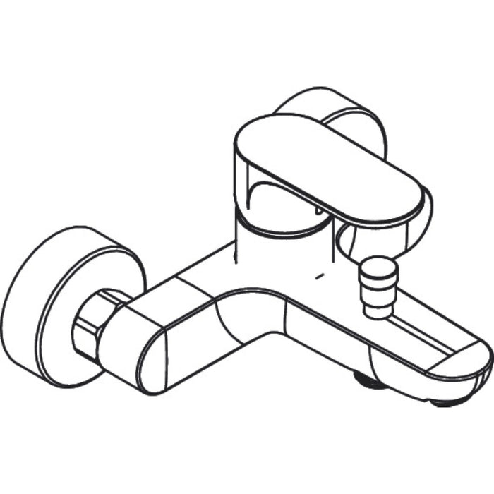 Hansgrohe Rebris S Single Lever Bath Mixer For Exposed Installation - Unbeatable Bathrooms