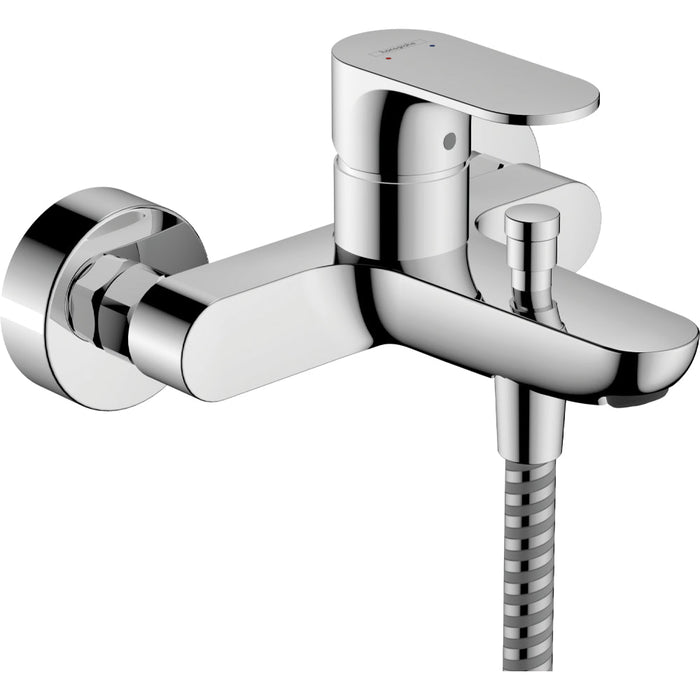 Hansgrohe Rebris S Single Lever Bath Mixer For Exposed Installation with 2 Flow Rates - Unbeatable Bathrooms