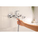Hansgrohe Rebris S Single Lever Bath Mixer For Exposed Installation with 2 Flow Rates - Unbeatable Bathrooms