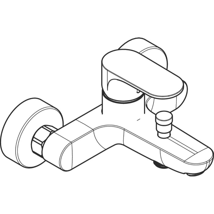 Hansgrohe Rebris S Single Lever Bath Mixer For Exposed Installation - Unbeatable Bathrooms