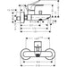 Hansgrohe Rebris S Single Lever Bath Mixer For Exposed Installation - Unbeatable Bathrooms