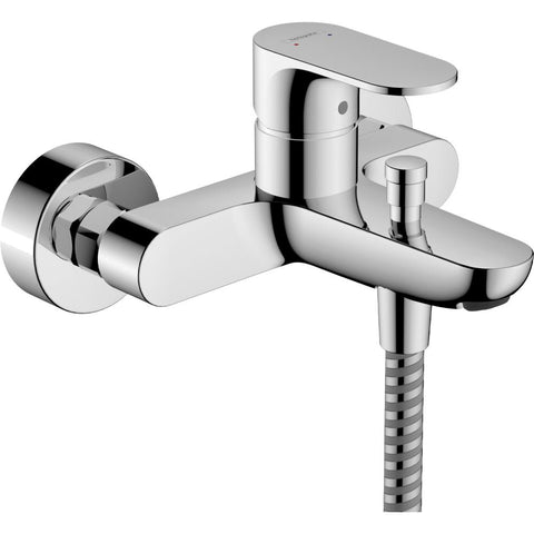 Hansgrohe Rebris S Single Lever Bath Mixer For Exposed Installation with 2 Flow Rates - Unbeatable Bathrooms