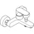 Hansgrohe Rebris S Single Lever Bath Mixer For Exposed Installation with 2 Flow Rates - Unbeatable Bathrooms