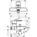 Hansgrohe Rebris S Single Lever Bath Mixer For Exposed Installation with Centre Distance 15.3 cm - Chrome - Unbeatable Bathrooms