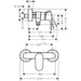 Hansgrohe Rebris S Single Lever Shower Mixer For Exposed Installation with 2 Flow Rates - Unbeatable Bathrooms