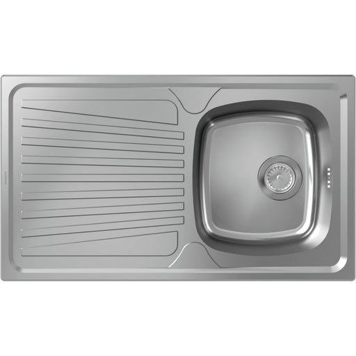 Hansgrohe S21 S210-A342 86 Built-In Sink 342 with Drain Board and Manual Drain Kit - Stainless Steel - Unbeatable Bathrooms
