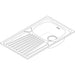 Hansgrohe S21 S210-A342 86 Built-In Sink 342 with Drain Board and Manual Drain Kit - Stainless Steel - Unbeatable Bathrooms